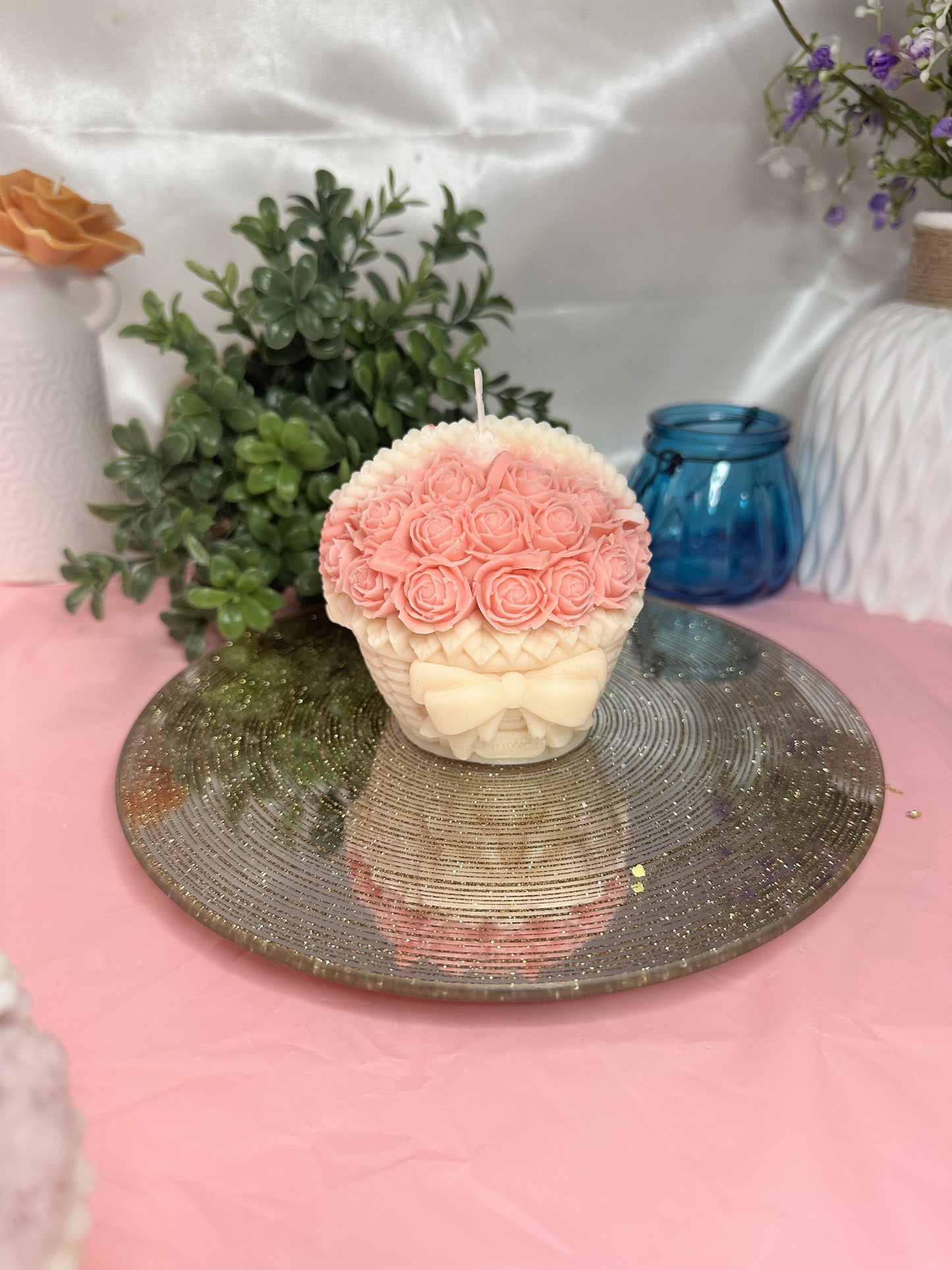 Flower Basket Candle