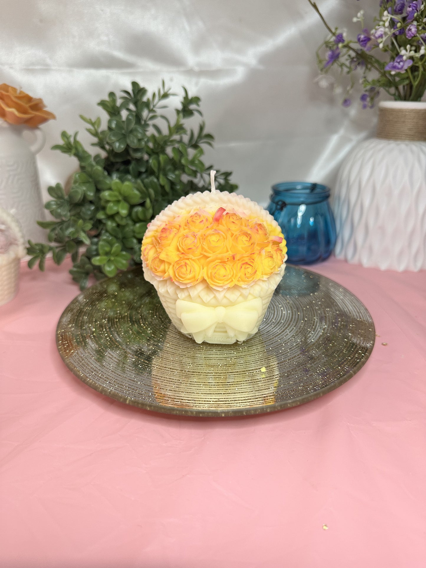 Flower Basket Candle